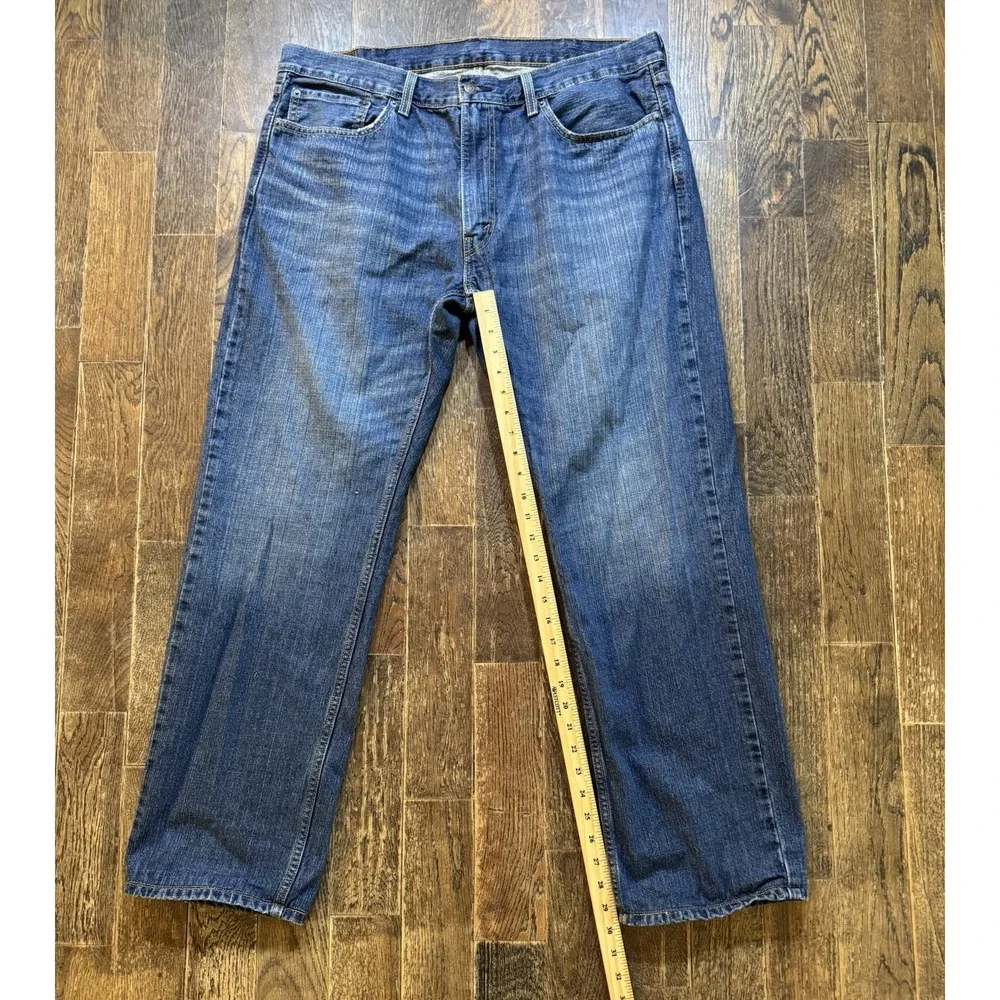 Levis 559 Relaxed Fit Straight Jeans Mens W38xL29.5‎ Blue Denim Hemmed